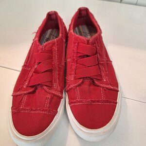 Blowfish Malibu Marley Red Canvas Sneakers Sz 9